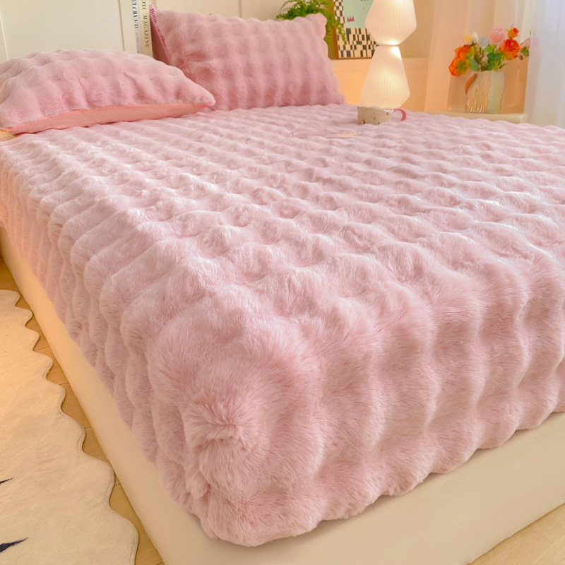 Drap-Housse Épais en Peluche Chaude – Confort & Douceur d'Hiver