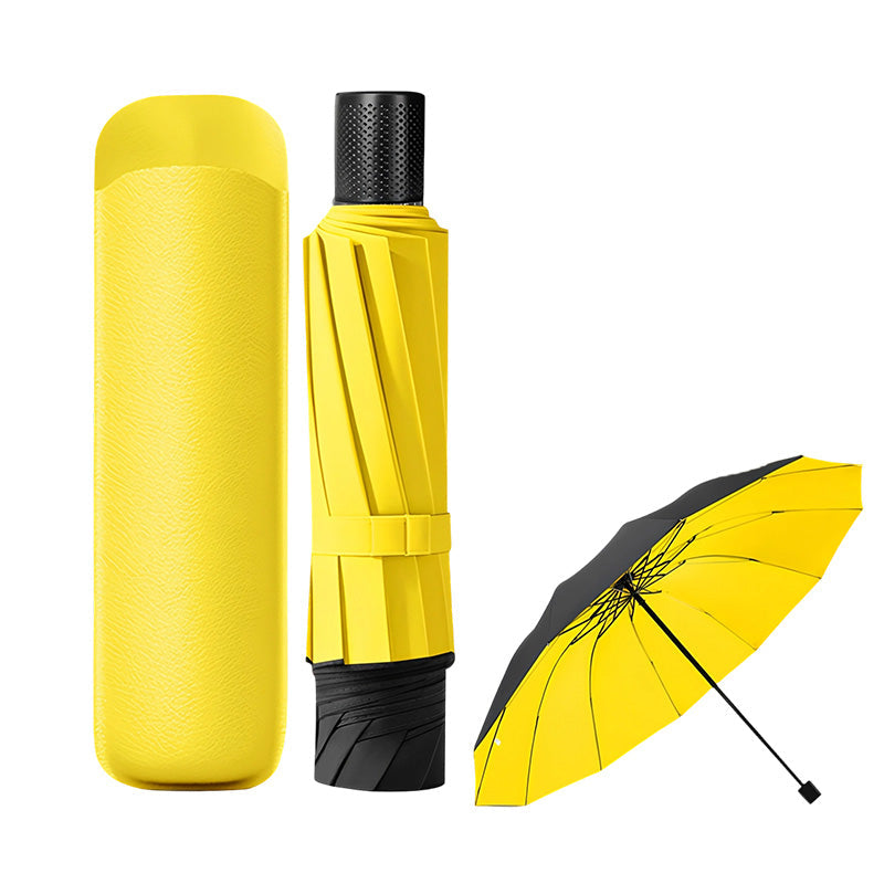 50% de Réduction – Parapluie Pliable Extra-Large 130cm, 12 Baleines Renforcées Coupe-Vent, Anti-UV UPF 50+ et Pliage Inversé