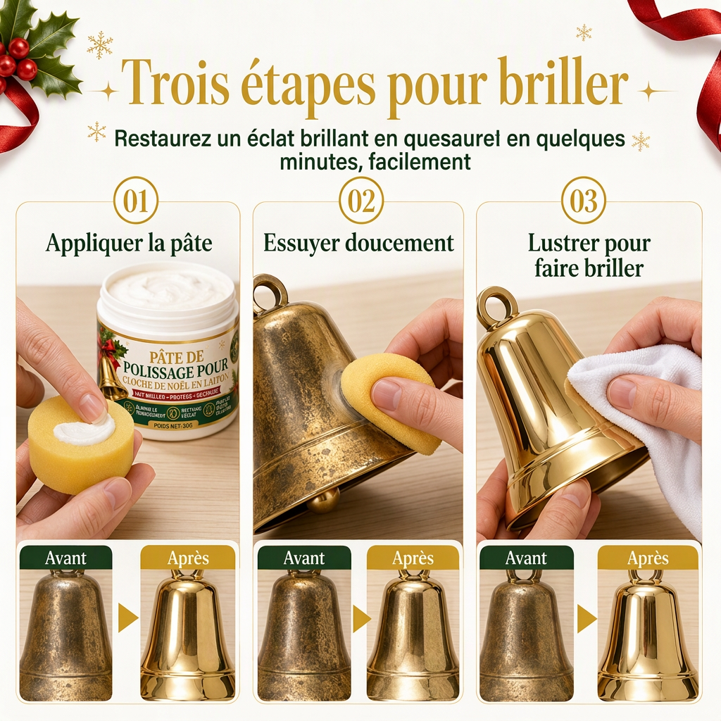 40% de Réduction – Crème Polissage Laiton et Cuivre Anti-Ternissure et Oxydation, Nettoyant Métal Finition Miroir Brillante