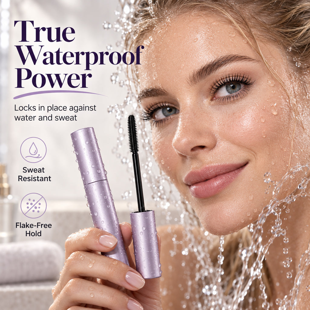 Mascara waterproof allongeant et volumateur à tenue longue durée