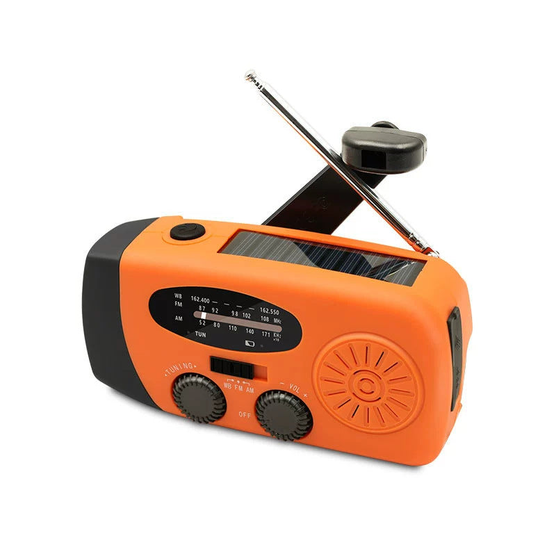 📢 50% de Réduction – Radio d'Urgence Solaire et Manivelle Dynamo 2000mAh Portable AM/FM Lampe Torche LED et Batterie Externe