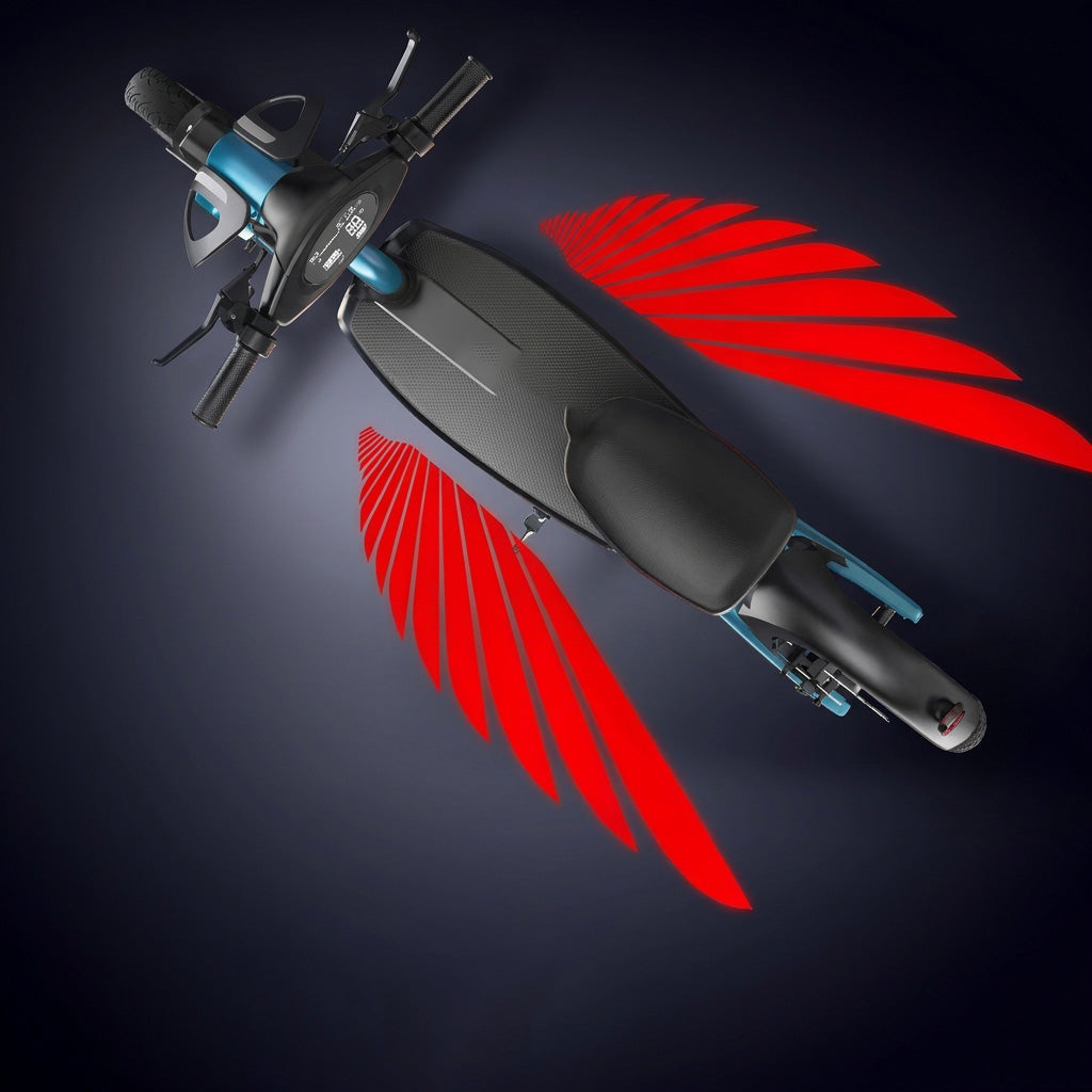 📢 40% de Réduction – Feux de Projection LED Ailes d'Ange pour Moto, Éclairage Sol Sécurité Nocturne et Boîtier Aluminium