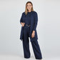 ⏳Zeitlich begrenztes Sonderangebot⏰ Elegantes 3-teiliges Set bestehend aus langem Cardigan, Oberteil und Hose💞