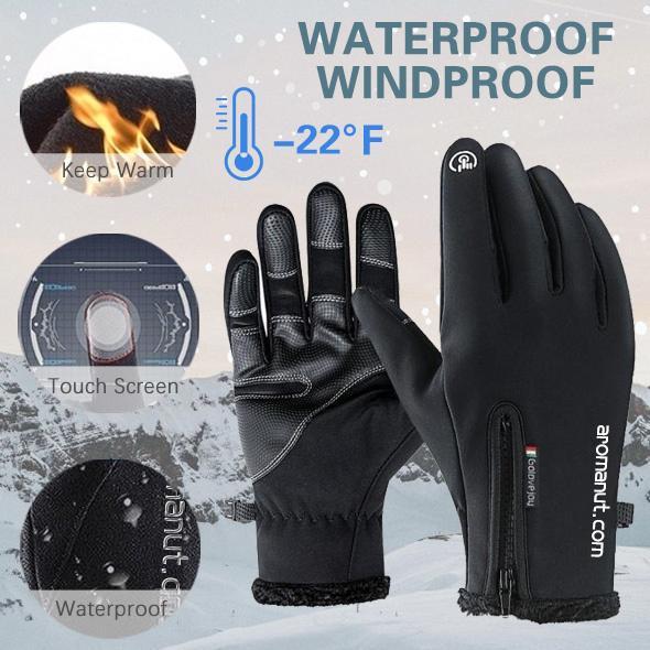 50% de Réduction – Gants Thermiques Hiver Imperméables Écran Tactile, Polaire Coupe-Vent -30°C pour Vélo, Moto et Running