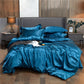 ✨ 50% DE RÉDUCTION ! 🛏️ Parure de Lit en Soie 25 Momme – 100% Soie de Mûrier – 4 Pièces (Housse + Drap + 2 Taies) for Luxe & Confort