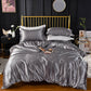 ✨ 50% DE RÉDUCTION ! 🛏️ Parure de Lit en Soie 25 Momme – 100% Soie de Mûrier – 4 Pièces (Housse + Drap + 2 Taies) for Luxe & Confort