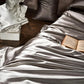 ✨ 50% DE RÉDUCTION ! 🛏️ Parure de Lit en Soie 25 Momme – 100% Soie de Mûrier – 4 Pièces (Housse + Drap + 2 Taies) for Luxe & Confort