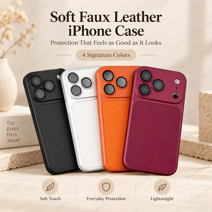 50% de Réduction – Étui iPhone Luxueux Effet Cuir, Toucher Haut de Gamme