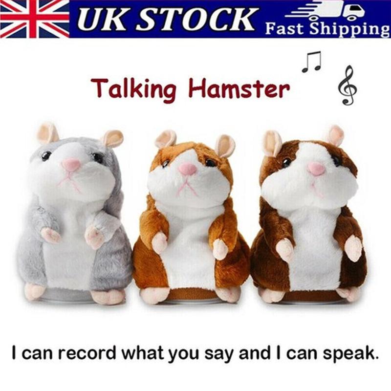 📢 60% de Réduction – Peluche Hamster Interactif Parlant 15cm, Répétition Vocale Rigolote et Hochement de Tête en Peluche Douce