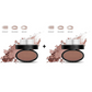 Kit Tampon et Poudre à Sourcils – Pochoirs Inclus, Tenue 24h Waterproof