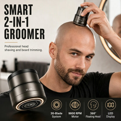 50% de Réduction – Tondeuse 2-en-1 Crâne et Barbe, 30 Lames