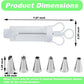 📢📢50% DE RÉDUCTION !! ⏰ Kit Pistolet à Décorer les Gâteaux en Inox – Set Complet avec 18 Embouts & Douilles – Décorez l’Intérieur & l’Extérieur.