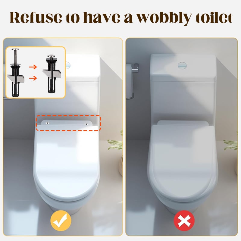 🔩 50% DE RÉDUCTION! 🚽 Kit de fixation pour siège de WC – Ultra-résistant & anti-vacillement ✨