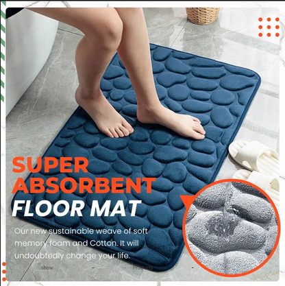 50% de Réduction – Tapis de Bain Mémoire de Forme Effet Galets