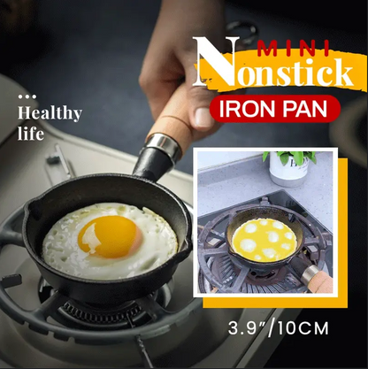 ⏳ PROMO FLASH : 50% DE RÉDUCTION ! 🍳 Mini Poêle en Fonte Antiadhésive 10 cm – Coulée d’une Seule Pièce – Sain & Durable – Manche en Bois Ergonomique – Idéale pour Œufs, Crêpes & Petites Portions 🥞