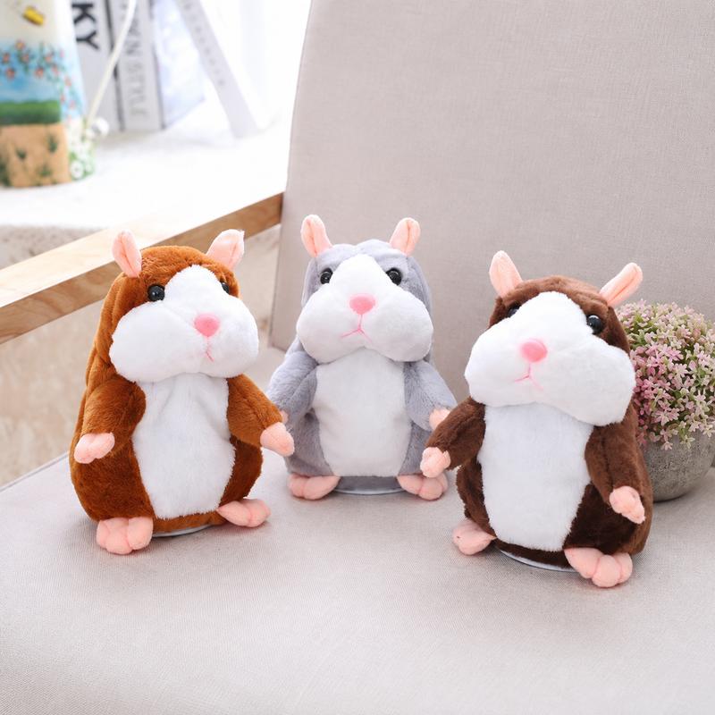 📢 60% de Réduction – Peluche Hamster Interactif Parlant 15cm, Répétition Vocale Rigolote et Hochement de Tête en Peluche Douce