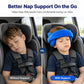 Sangle d'appui-tête pour siège auto enfant, bande de soutien souple et moelleuse pour la sieste, réglable, avec coussins latéraux rembourrés