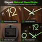 50% de Réduction – Horloge Murale Silencieuse Lumineuse en Bois 30 cm