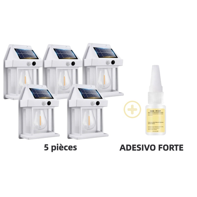 📢 50% de Réduction – Applique Murale Solaire LED Effet Tungstène, Détecteur de Mouvement PIR et Étanche IP65 Sans Fil