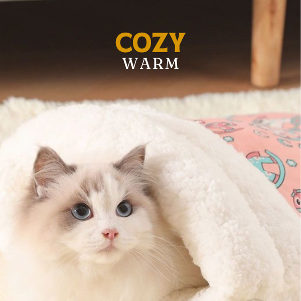 📢 50% de Réduction – Nid Douillet pour Chat et Chien en Peluche Ultra-Douce, Panier Semi-Fermé Chaleur 360° Lavable en Machine
