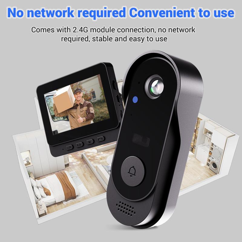 50% de Réduction – Sonnette Vidéo Sans Fil Écran 4,3" Visiophone Sans WiFi