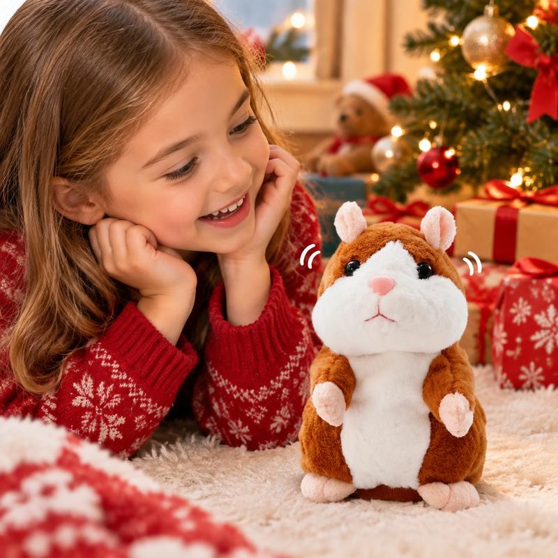 📢 60% de Réduction – Peluche Hamster Interactif Parlant 15cm, Répétition Vocale Rigolote et Hochement de Tête en Peluche Douce