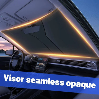 ☀️🛒 -50% ! 🚗Pare-Soleil Pliable pour Pare-Brise – Protection UV, Cache-Volant Inclus & Pochette Offerte