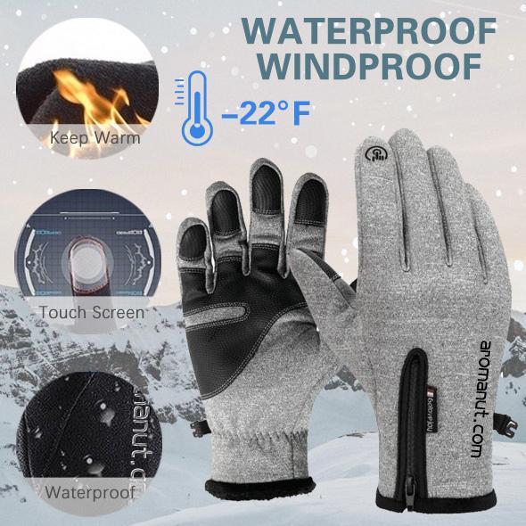 50% de Réduction – Gants Thermiques Hiver Imperméables Écran Tactile, Polaire Coupe-Vent -30°C pour Vélo, Moto et Running
