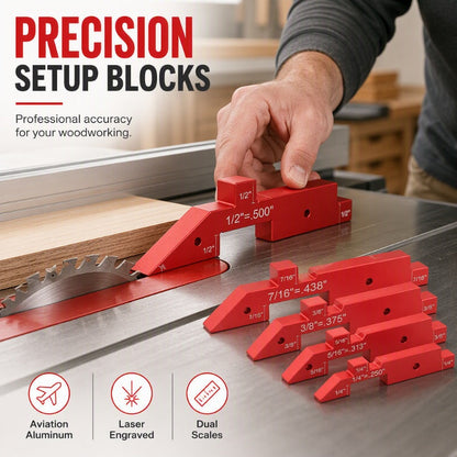 Cales de Réglage en Aluminium pour Menuiserie – Blocs de Précision Défonceuse & Scie