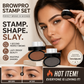 Kit Tampon et Poudre à Sourcils – Pochoirs Inclus, Tenue 24h Waterproof