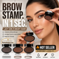 Kit Tampon et Poudre à Sourcils – Pochoirs Inclus, Tenue 24h Waterproof