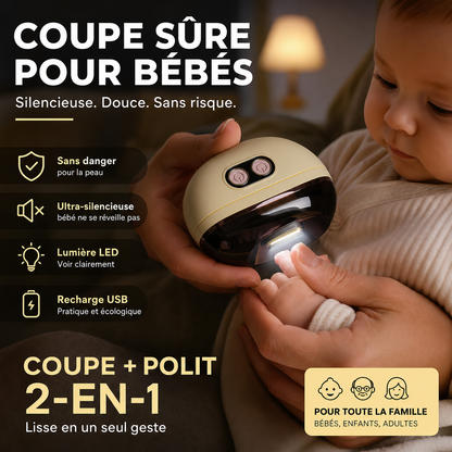 50% de Réduction – Coupe-Ongles et Polisseur Électrique 2-en-1