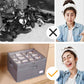 👟 50% DE RÉDUCTION! 📦 Organisateur de Chaussures – 16 compartiments, séparateurs réglables & couvercle transparent – Tissu Oxford – Gris/Noir ✨