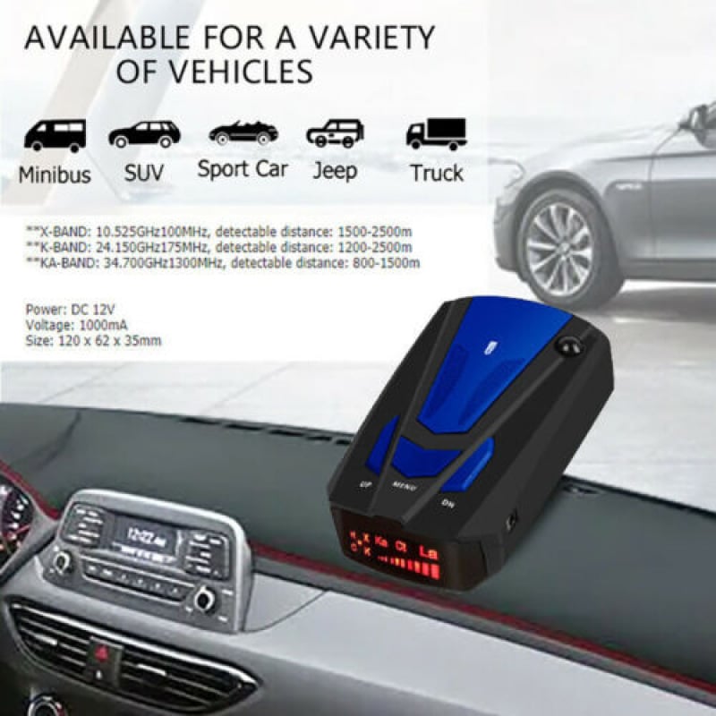 50% de Réduction – Détecteur de Radar et Vitesse V7 pour Véhicule, Balayage Laser 360°, Alertes Vocales et Écran LED