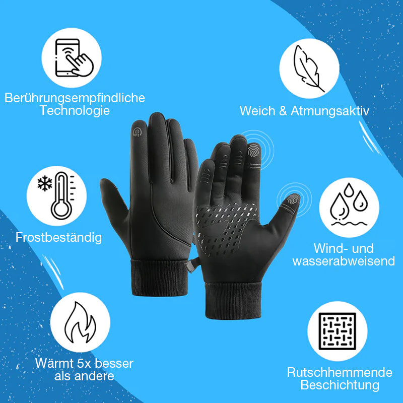 46% de Réduction – Gants Thermiques d'Hiver Tactiles, Coupe-Vent et Imperméables, Paume Antidérapante pour Vélo et Sport