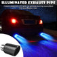 🚗 Embout d’Échappement LED Effet Flamme – Fibre de Carbone, Universel, Lumiere Rouge ou Bleu