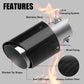 🚗 Embout d’Échappement LED Effet Flamme – Fibre de Carbone, Universel, Lumiere Rouge ou Bleu