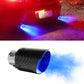 🚗 Embout d’Échappement LED Effet Flamme – Fibre de Carbone, Universel, Lumiere Rouge ou Bleu