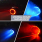 🚗 Embout d’Échappement LED Effet Flamme – Fibre de Carbone, Universel, Lumiere Rouge ou Bleu