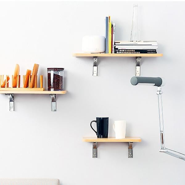📢 50% de Réduction – Supports d'Étagère Pliants Rétractables en Acier Inoxydable Robuste 250 kg pour Cuisine, Garage et Bureau