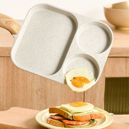 50% de Réduction – Poêle Anti-Adhésive 3-en-1 Petit-Déjeuner à Compartiments