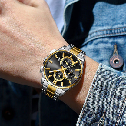 🔥Herren-Edelstahl-Business-Armbanduhr