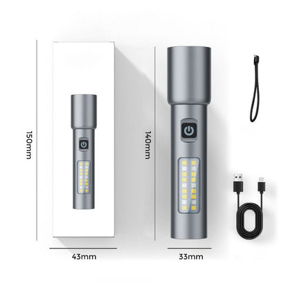 Ultrahelle, zoombare Taschenlampe