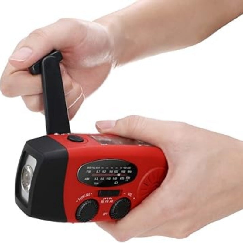 📢 50% de Réduction – Radio d'Urgence Solaire et Dynamo Portable Multifonction AM/FM/WB avec Lampe LED et Batterie de Secours
