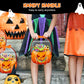 Sachets Cadeaux d'Halloween Zippés avec Poignée – Motifs Citrouille