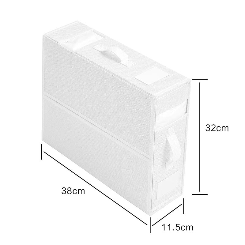 📢📢40% DE RÉDUCTION !! ⏰ Set de Draps Pliables Organiseur – Lin Imitation + Carton – Fenêtre Transparente & Fermeture Solide pour Literie Queen/King 📦