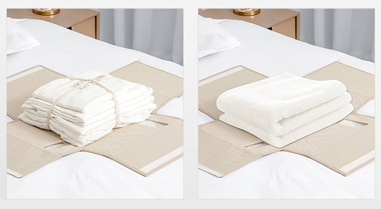 📢📢40% DE RÉDUCTION !! ⏰ Set de Draps Pliables Organiseur – Lin Imitation + Carton – Fenêtre Transparente & Fermeture Solide pour Literie Queen/King 📦