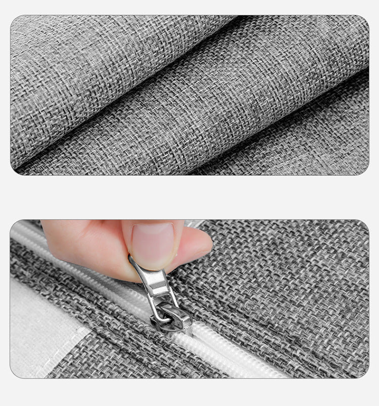 📢📢40% DE RÉDUCTION !! ⏰ Set de Draps Pliables Organiseur – Lin Imitation + Carton – Fenêtre Transparente & Fermeture Solide pour Literie Queen/King 📦