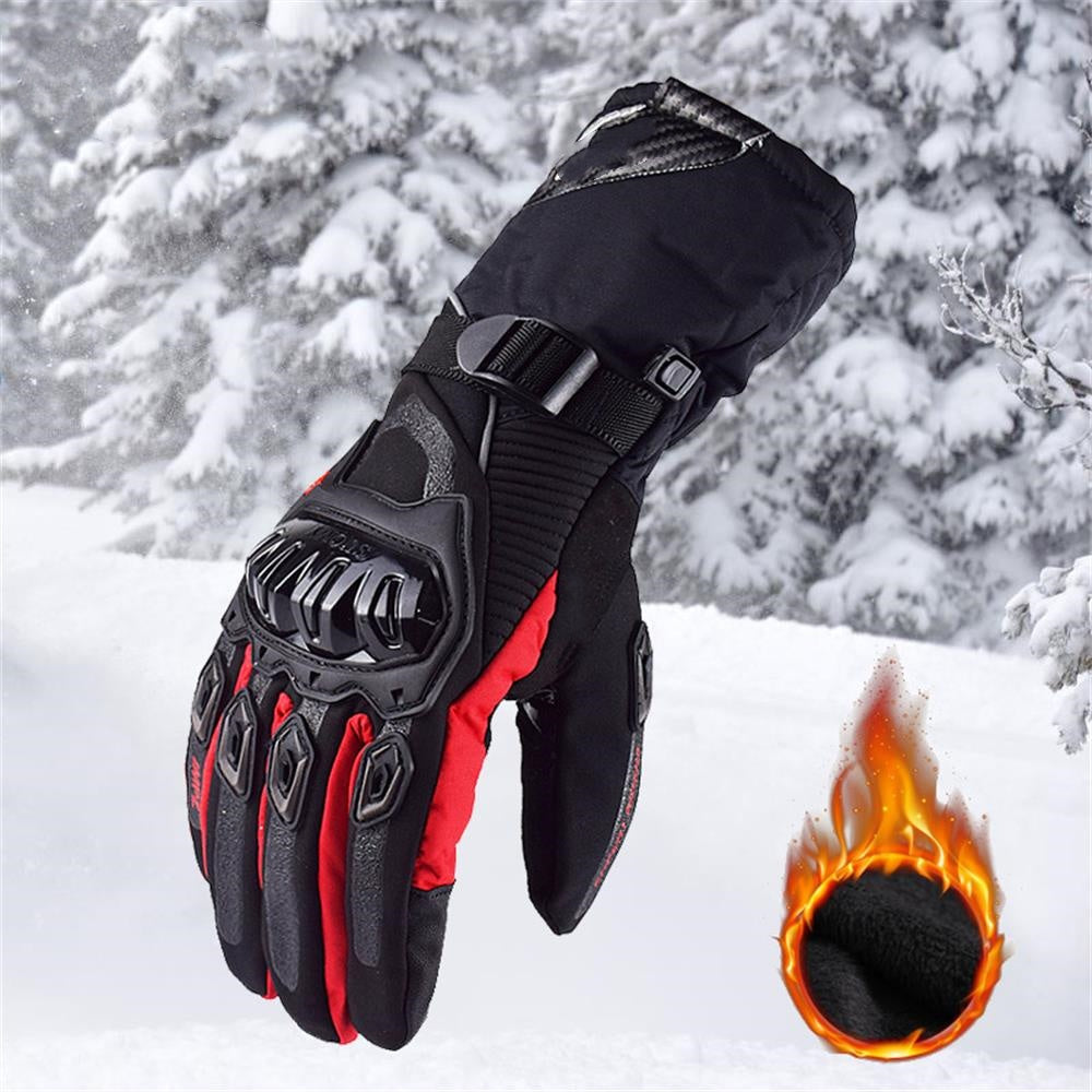 50% de Réduction – Gants Moto Hiver Chauds Imperméables et Coupe-Vent, Renforts Gel Antidérapants pour Conduite par Temps Froid