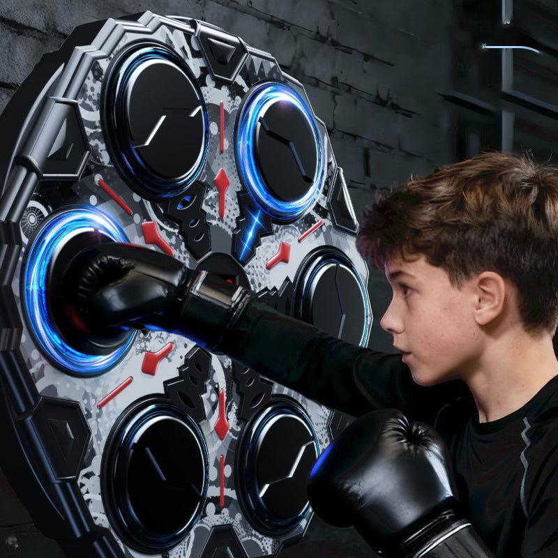 50% de Réduction – Machine de Boxe Musicale Intelligente Murale avec Bluetooth, Cibles Lumineuses LED et Vitesse Réglable